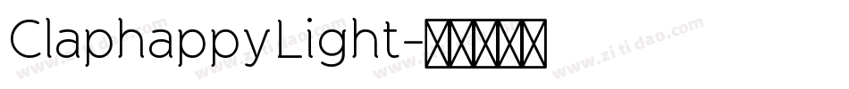 ClaphappyLight字体转换