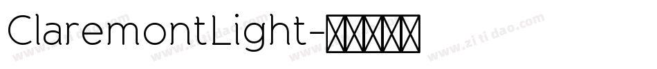 ClaremontLight字体转换