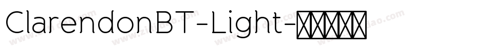 ClarendonBT-Light字体转换