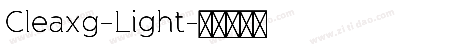 Cleaxg-Light字体转换