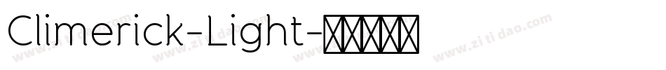 Climerick-Light字体转换