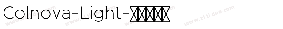 Colnova-Light字体转换