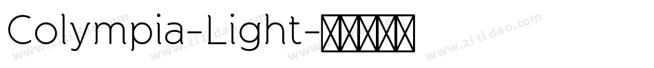 Colympia-Light字体转换