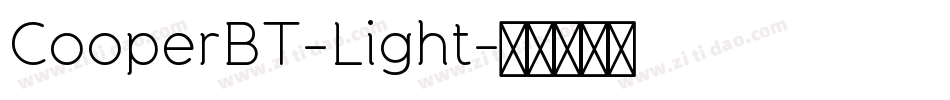 CooperBT-Light字体转换