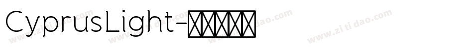 CyprusLight字体转换