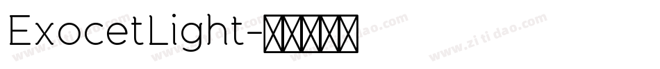 ExocetLight字体转换