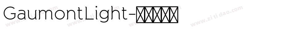 GaumontLight字体转换