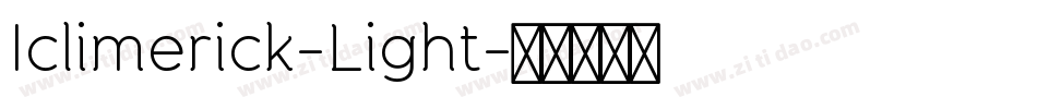 Iclimerick-Light字体转换