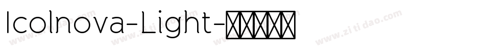 Icolnova-Light字体转换