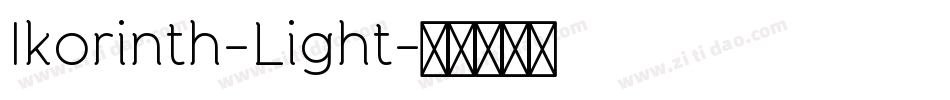 Ikorinth-Light字体转换
