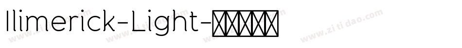 Ilimerick-Light字体转换
