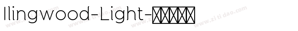 Ilingwood-Light字体转换