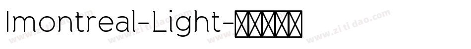 Imontreal-Light字体转换