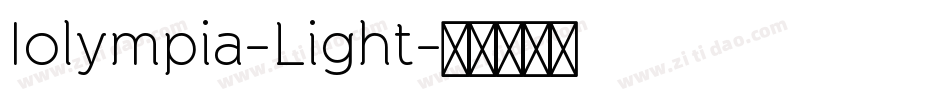 Iolympia-Light字体转换