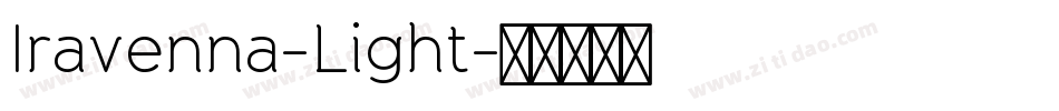 Iravenna-Light字体转换