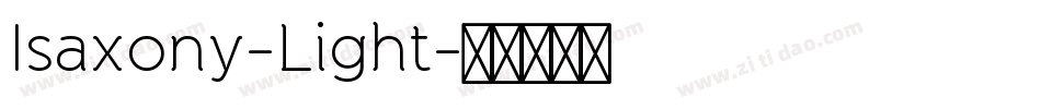 Isaxony-Light字体转换