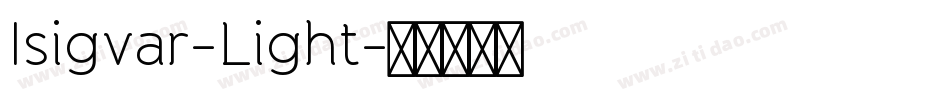 Isigvar-Light字体转换