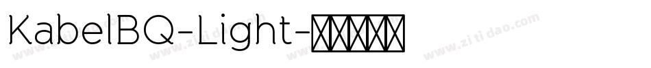 KabelBQ-Light字体转换