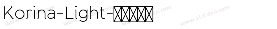 Korina-Light字体转换