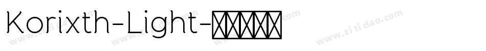 Korixth-Light字体转换