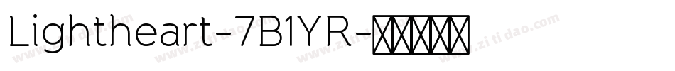 Lightheart-7B1YR字体转换