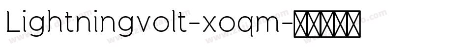Lightningvolt-xoqm字体转换