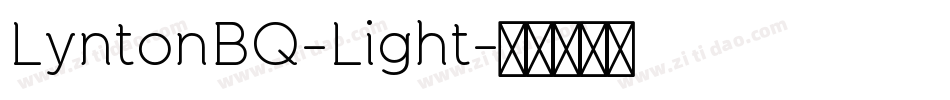 LyntonBQ-Light字体转换