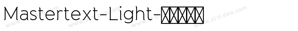 Mastertext-Light字体转换
