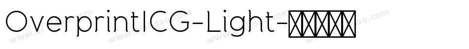OverprintICG-Light字体转换