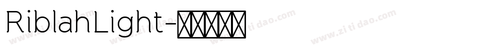 RiblahLight字体转换