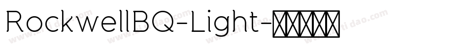 RockwellBQ-Light字体转换