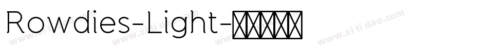 Rowdies-Light字体转换
