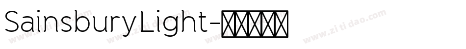 SainsburyLight字体转换