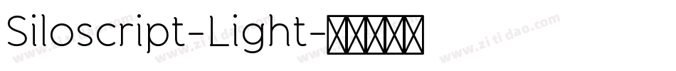 Siloscript-Light字体转换