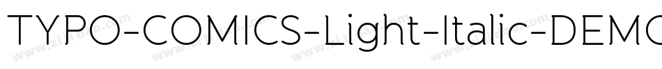 TYPO-COMICS-Light-Italic-DEMO字体转换