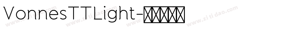 VonnesTTLight字体转换