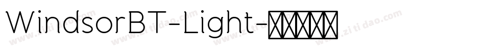 WindsorBT-Light字体转换