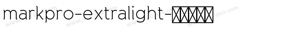 markpro-extralight字体转换