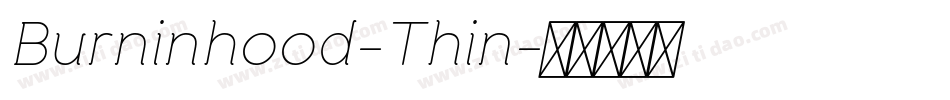 Burninhood-Thin字体转换