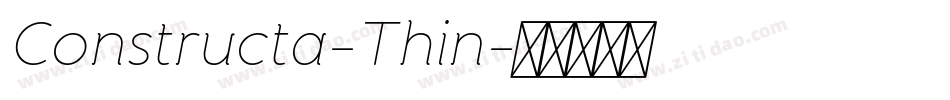 Constructa-Thin字体转换