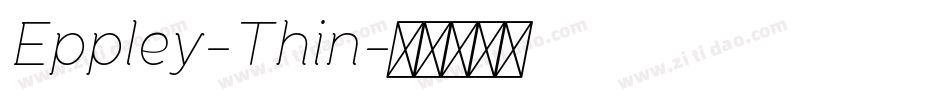 Eppley-Thin字体转换