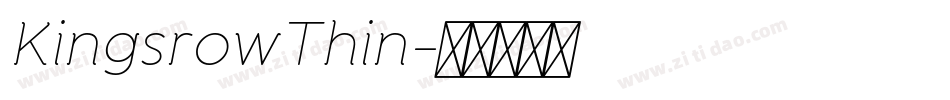 KingsrowThin字体转换