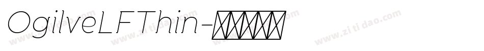 OgilveLFThin字体转换