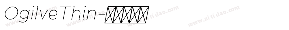 OgilveThin字体转换