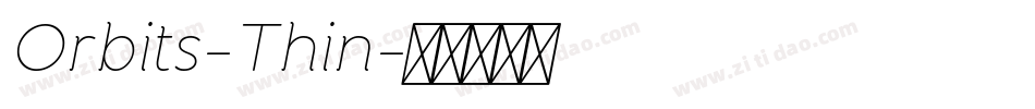 Orbits-Thin字体转换