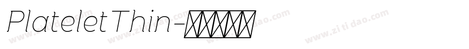 PlateletThin字体转换