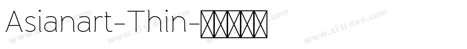 Asianart-Thin字体转换