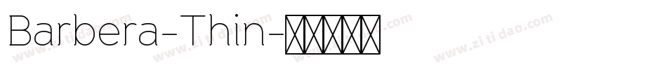 Barbera-Thin字体转换