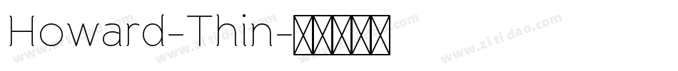 Howard-Thin字体转换