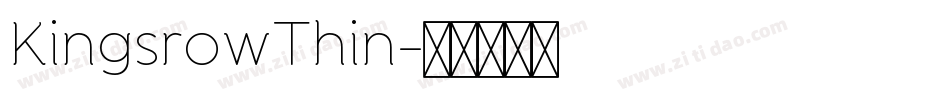 KingsrowThin字体转换